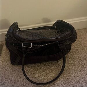 faux leather makeup bag